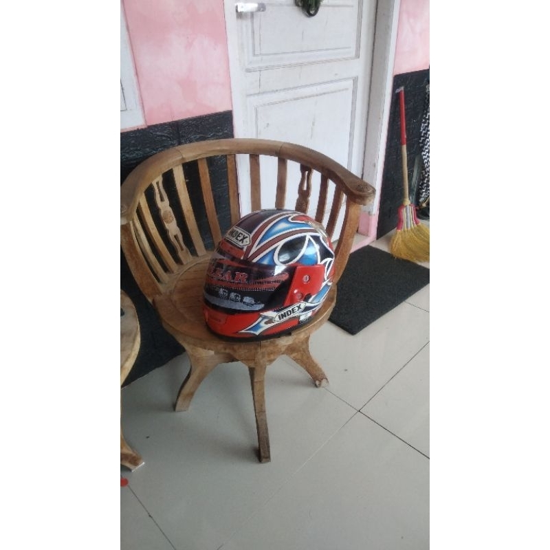 Helm helmet fullface mrk Index made in thailand ukuran L second fisor baru nyaman d pakai