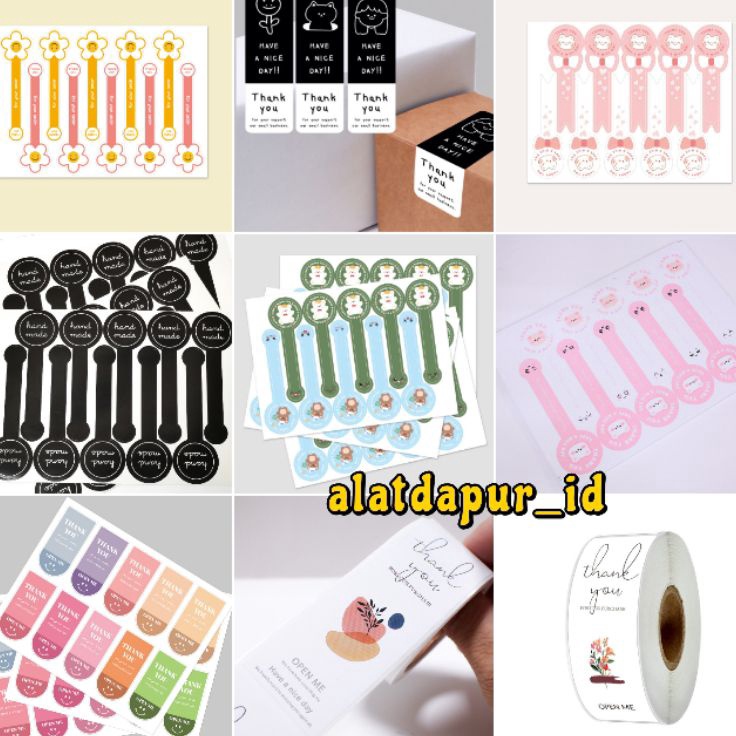 

Super Bintang stiker tq stiker thank you stiker segel box stiker handmade stiker label box kue serbaguna