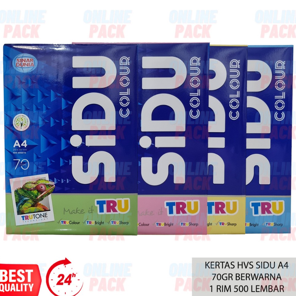 

Sedang Diskon KERTAS HVS SIDU A4 7GR BERWARNA PINK HIJAU KUNING BIRU MERAH MUDA 7 GSM GRAM 1 RIM 5 LEMBAR ROSE LAGOON CREAM OCEAN COLOUR TRU CERAH TAJAM COPY LASER FAX INKJET