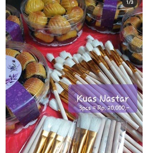 

Pasti Ada Kuas Nastar isi 3 kuas oles Nastar