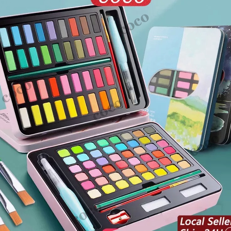 

Grosir Sekarang CODcat air watercolor set 3648 warna water color alat cat air lukis set termasuk kuas dan kertas gambar