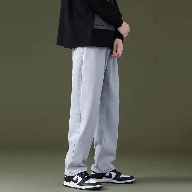 celana jeans pria celana panjang hitam pria dewasa kulot celana jeans murah Korean style