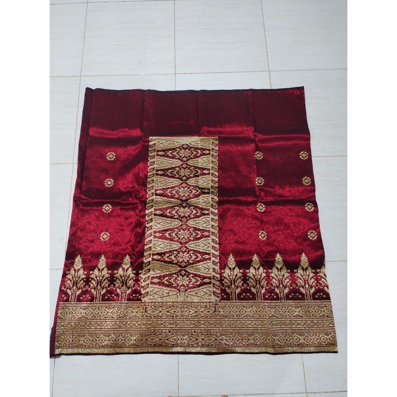 Songket silungkang tanpa selendang full kristal, Bisa jadi sisampiang pria juga