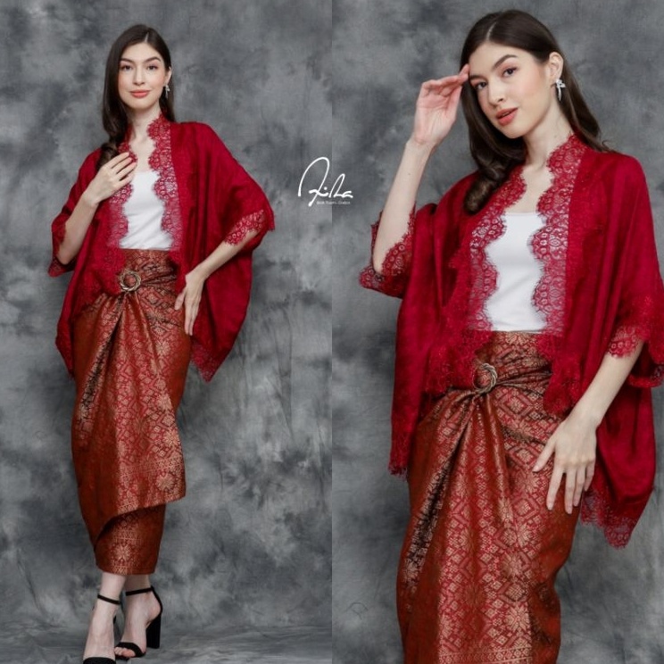 Sale AIRA BATIK  Sabrina Cape BrukatBolero PolosOuter Batik Bahan Viscose Over size