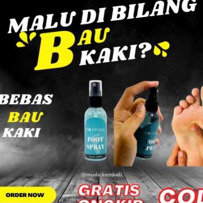 PROMO MURAH Penghilang Bau Kaki dan Sepatu Permanen Ampuh Deodoran Bio Herbal Foot Spray Penghilang 
