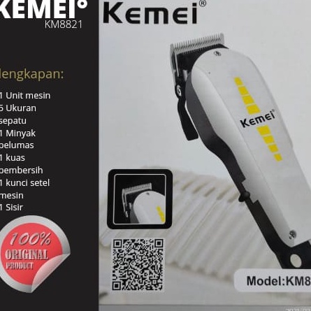 COD NEWPRODUCT Mesin Cukur Rambut Listrik Original Kemei KM8821  Alat Cukur Rambut Elektrik Kemei KM