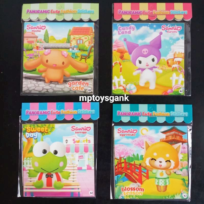 

10pcs Stiker Panoramic Cute Fashion Sanrio/ Momo Dari DG Toys