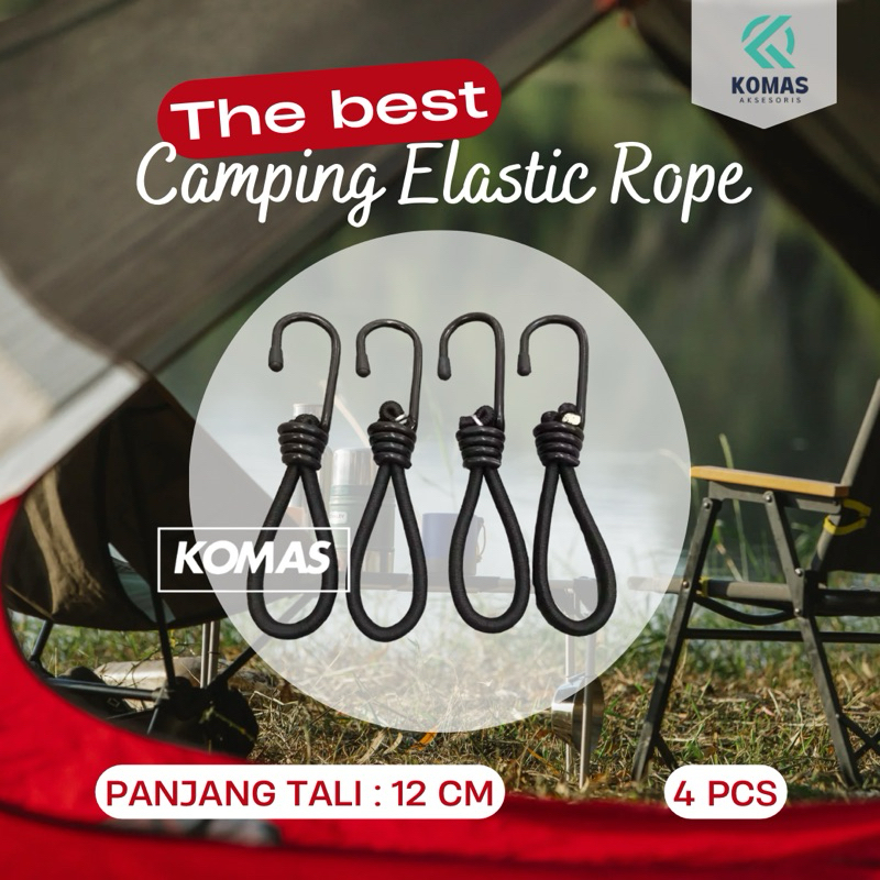 Tali tenda camping elastic rope 16cm Tali pengencang tenda camping