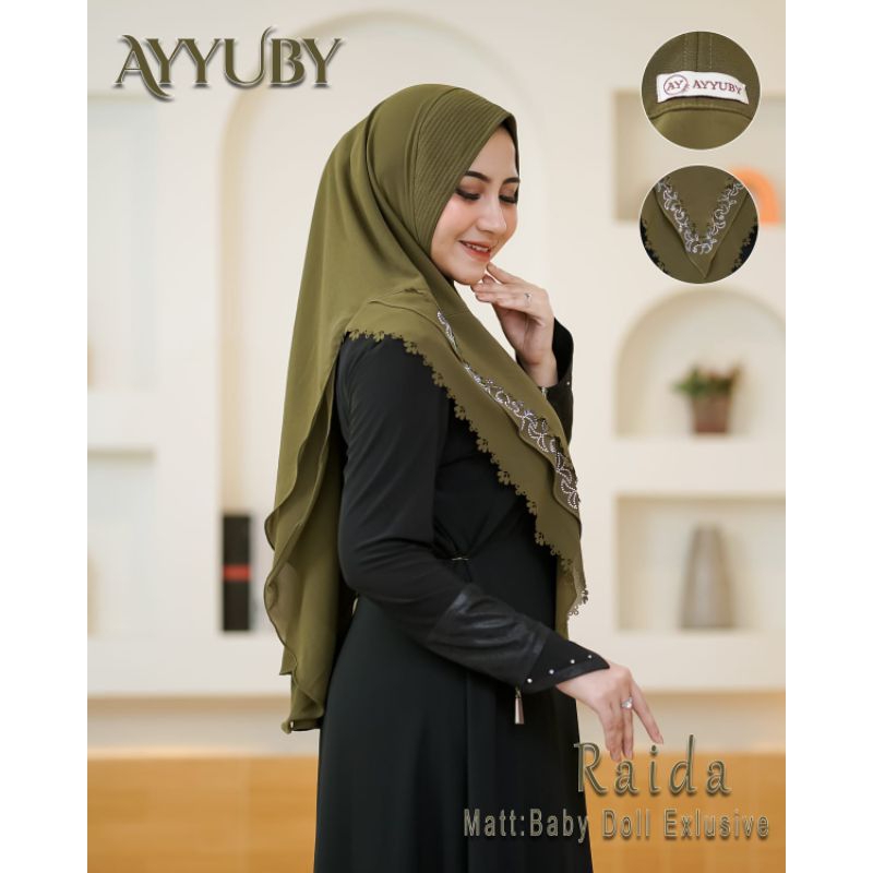 raida ayyuby jilbab Khimar premium Swarovski premium pesta mewah