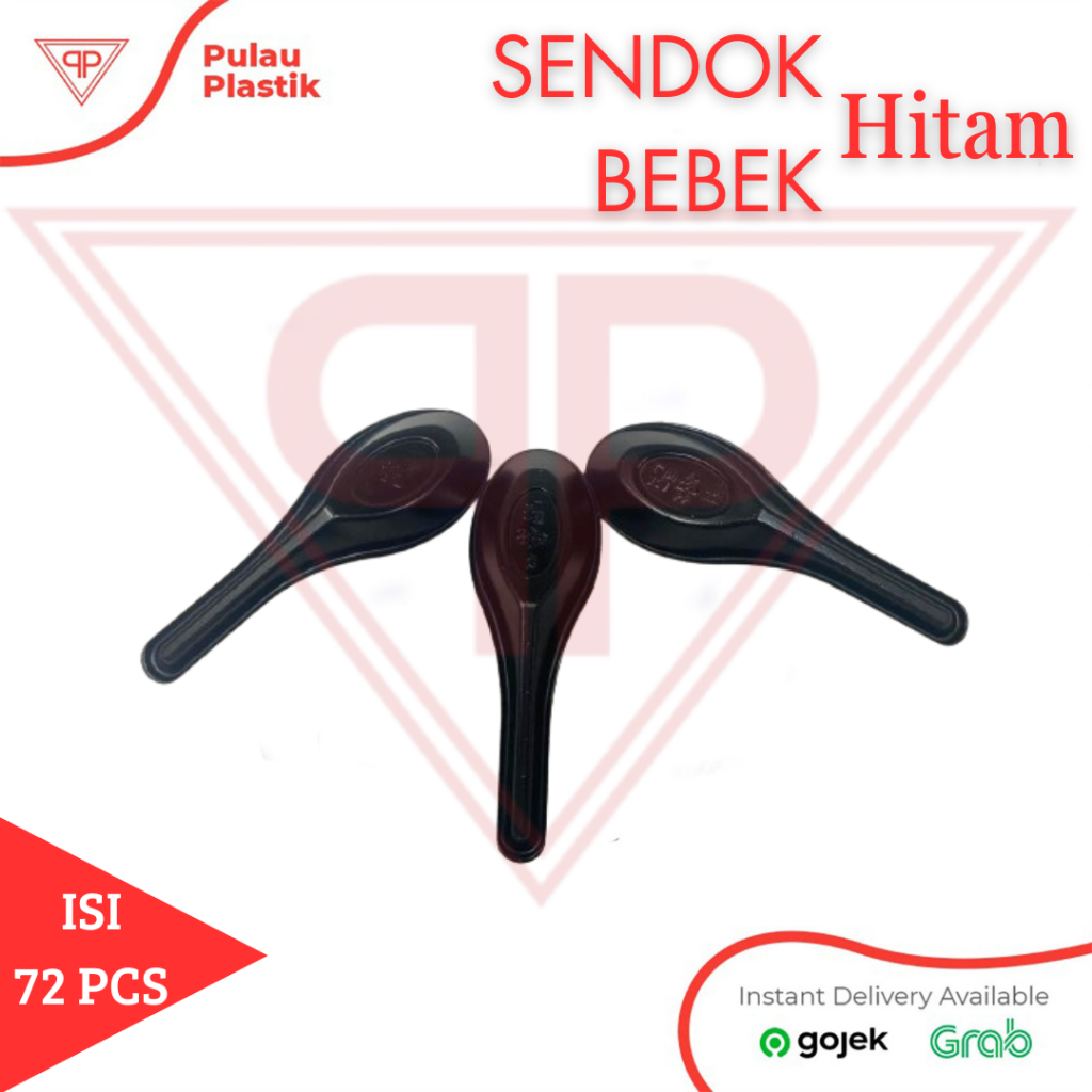 Sendok Bebek TUPAI Plastik Warna Hitam / Sendok Sayur / Sendok Cendol / Sendok Dawet / 72pcs