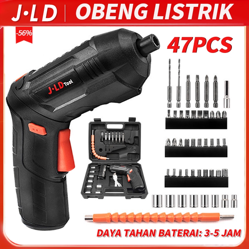 JLD tools Mesin Bor Obeng Elektrik Cordless Screwdriver 4.2V kualitas tinggi Mesin Bor Cordless Mini