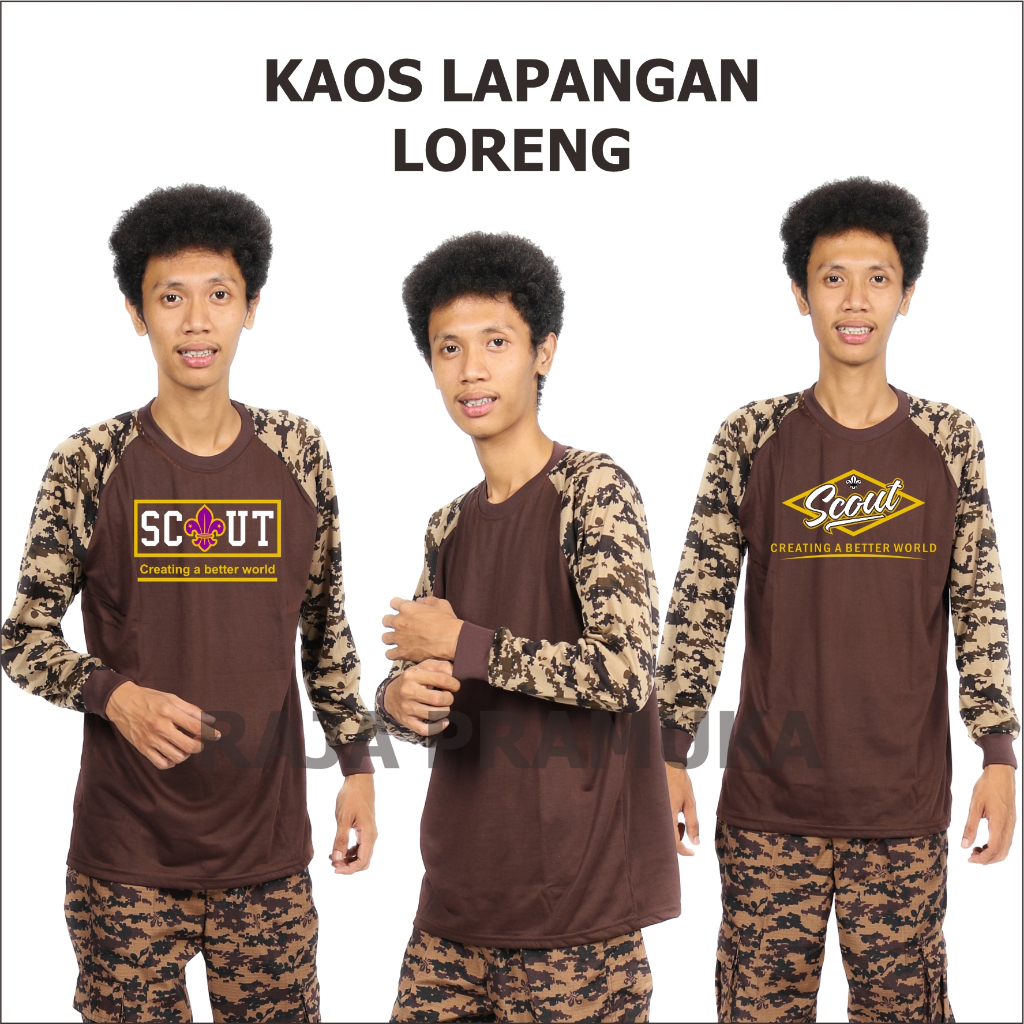 Kaos Loreng Pramuka Scout Kaos Pramuka Lapangan
