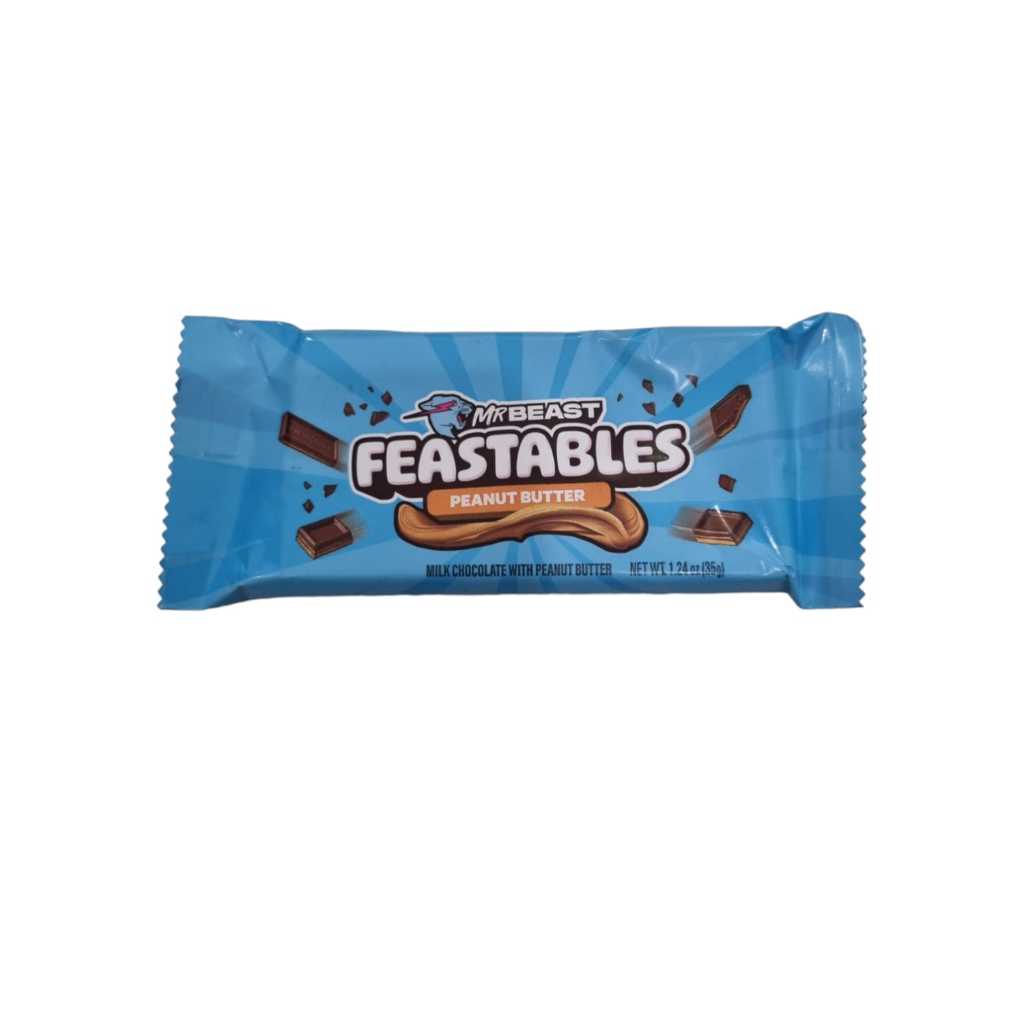 

Mr Beast Feastables Peanut Butter Chocolate Bar Coklat