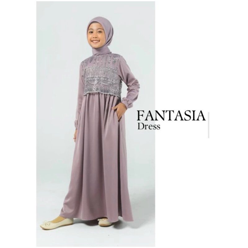 ZOYA GAMIS FANTASIA GIRLS DRESS- Gamis brukat anak cantik terbaru dari zoya