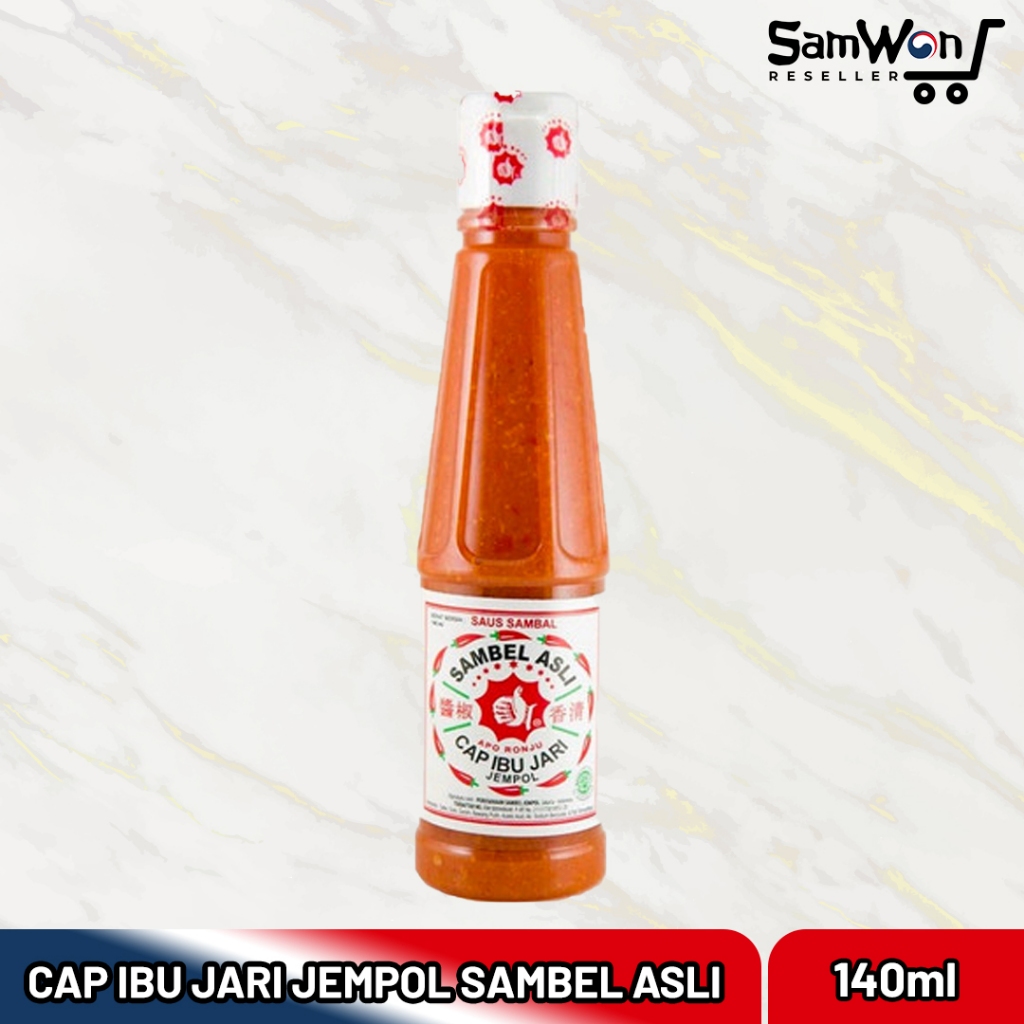 

Sambal Asli Cap Ibu Jari Jempol 140ml - Chili Sauce Saos Sambel Saus Kemasan Botol 140 ML