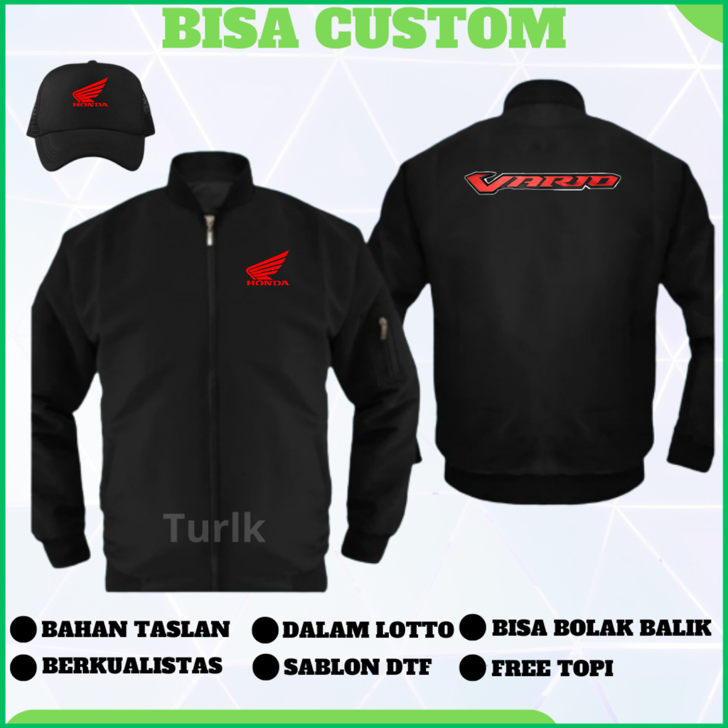 Jaket Honda Vario Jaket Vario Bomber Custom