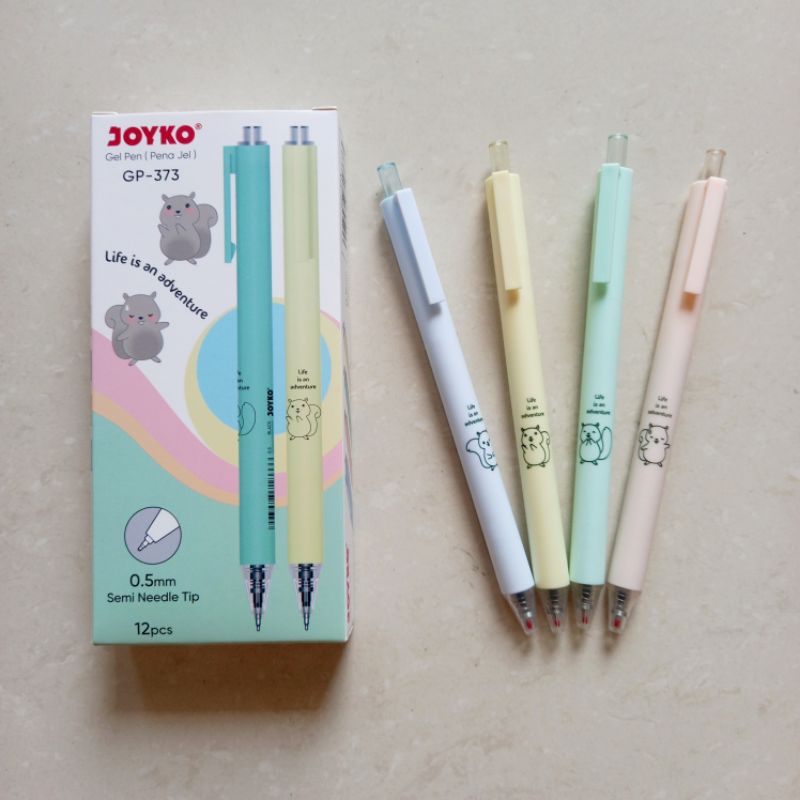 

[ LUSIN MURAH ] Pulpen Pen Gel Pena Jel 0.5 mm Joyko GP-373 Semi Needle Tip