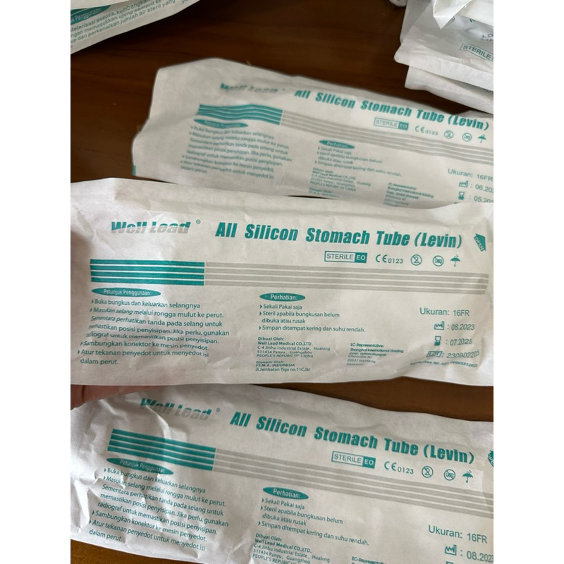 Well Lead All Silicon Stomach Tube NGT 16 FR