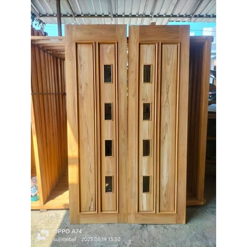 Daun pintu pintu rumah pintu kayu mahoni