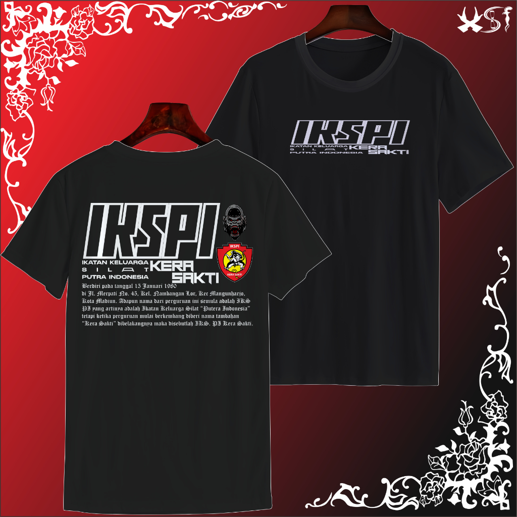 KAOS IKSPI KERA SAKTI A2, T-shirt Beladiri Pencak Silat KERA SAKTI PREMIUM , Kaos IPSI PASKER IKSPI 