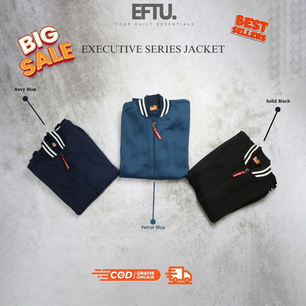 EXECUTIVE JACKET SERIES - JAKET PRIA WANITA UNISEX BASEBALL COTTON FLEECE PREMIUM