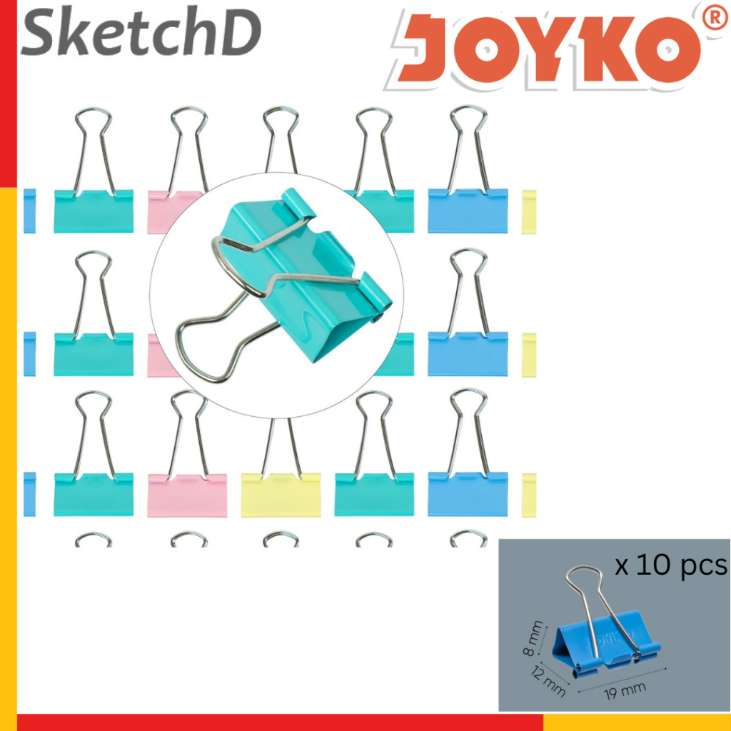 

Penjepit kertas Warna warni kecil Joyko small Binder clip 107 10 pcs