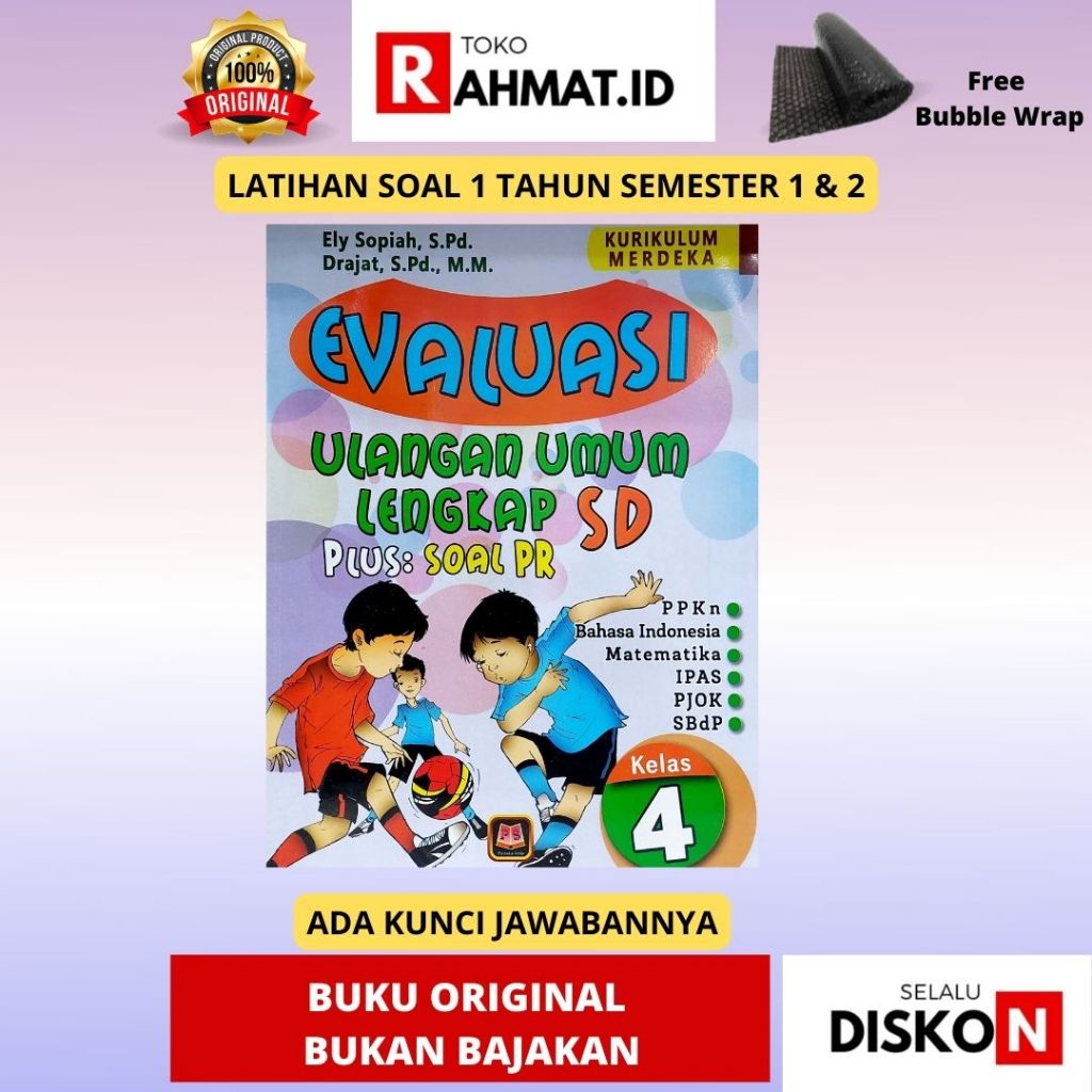 LATIHAN SOAL EVALUASI ULANGAN UMUM LENGKAP SD 4  KURIKULUM MERDEKA