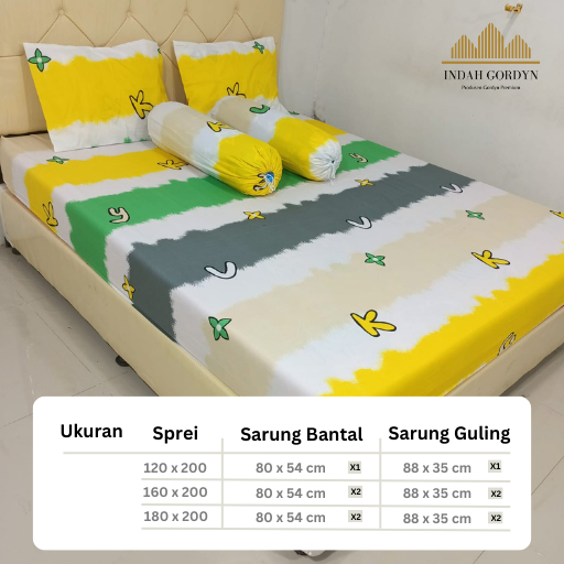 Sprei Motif Bahan Katun Disperse  Uk 120 160 180 - Sprei Motif Uk 180 x 200 - Sprei Home Made Motif