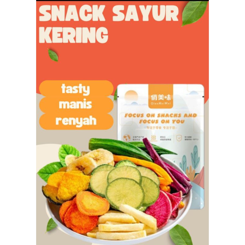 

SNACK SAYUR KERING PERPADUAN SAYUR DAN BUAH| CEMILAN | HEALTHY CRUNCHY VEGGIE SNACK 500g HALAL