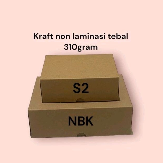 

kotak kue Kraft non laminasi S2,NBK tebal 310gram
