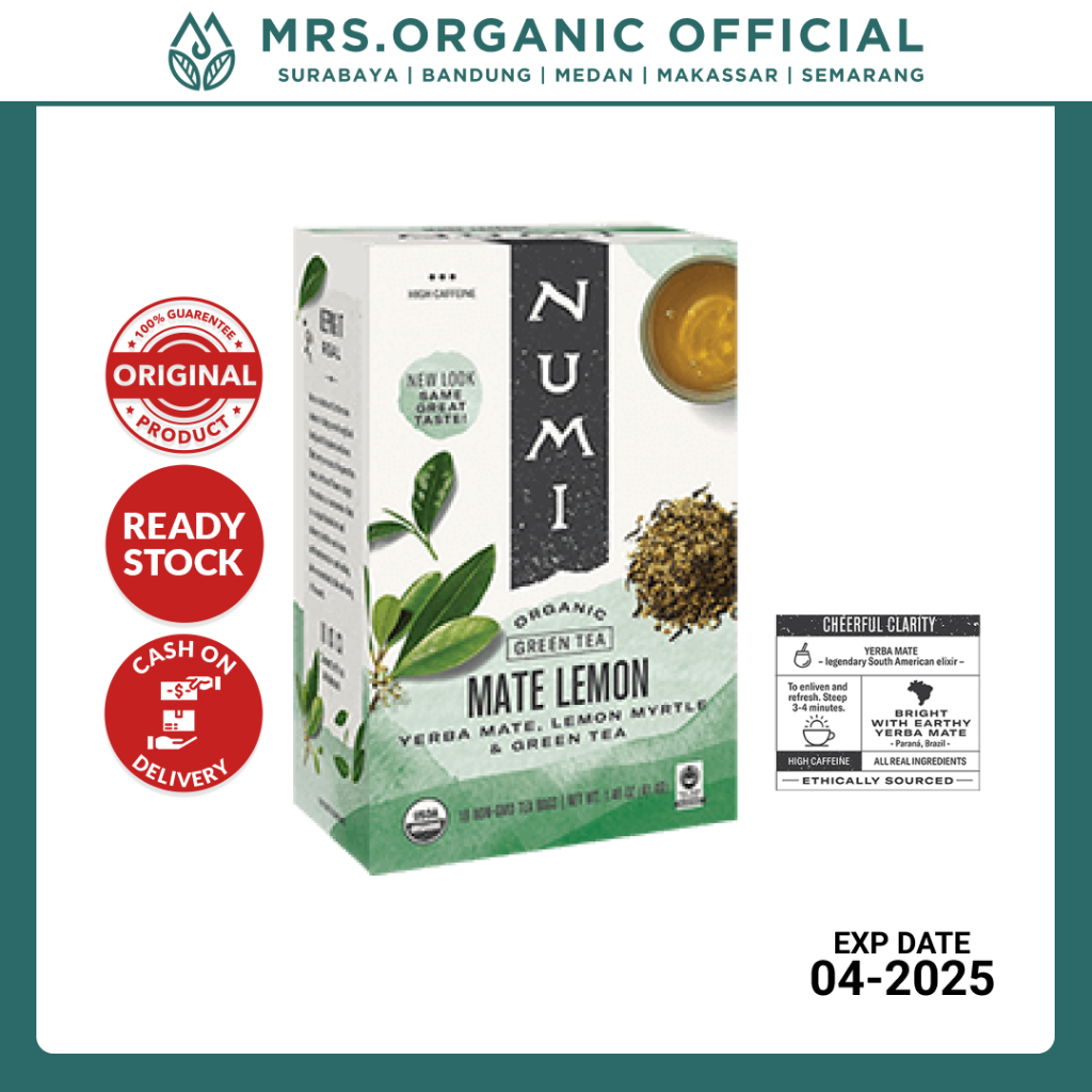 

Teh Celup Organik Organic Mate Lemon Tea Numi 41.4 g