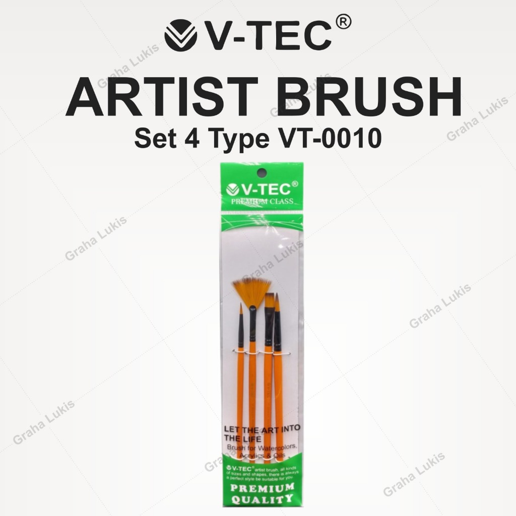 

V-TEC Artist Brush Set 4 VT 0010 - Kuas Lukis