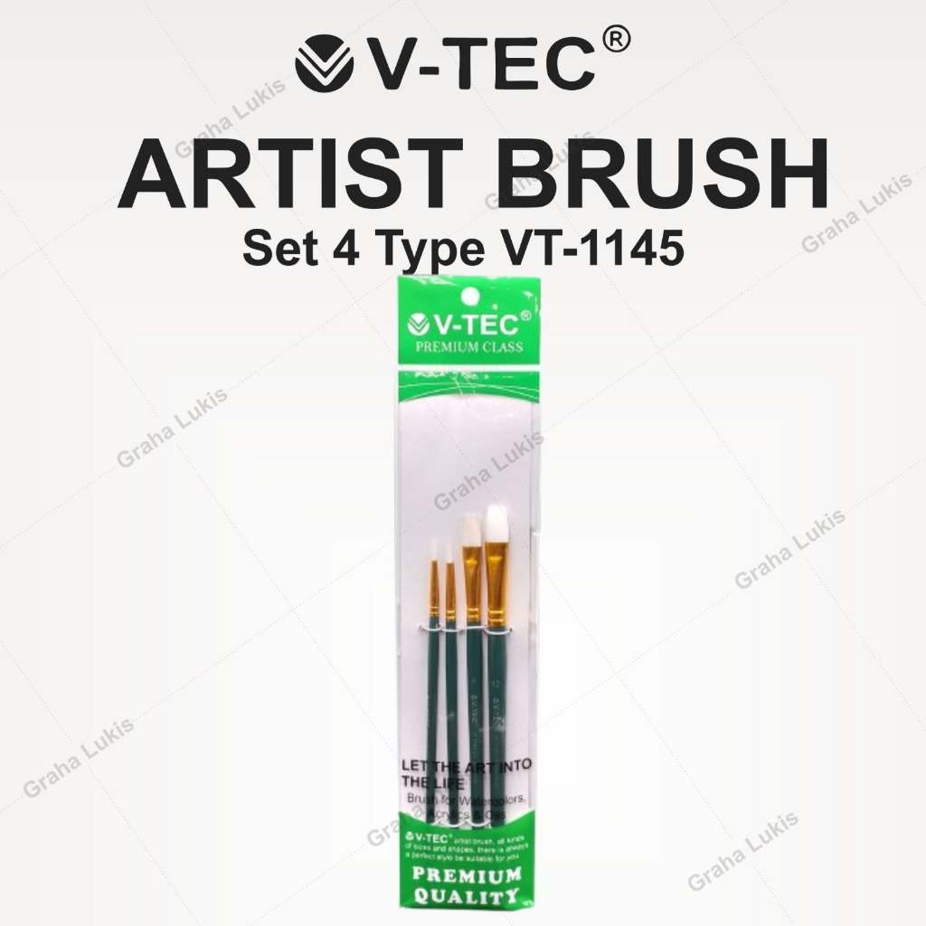 

V-TEC Artist Brush Set 4 VT 1145 - Kuas Lukis