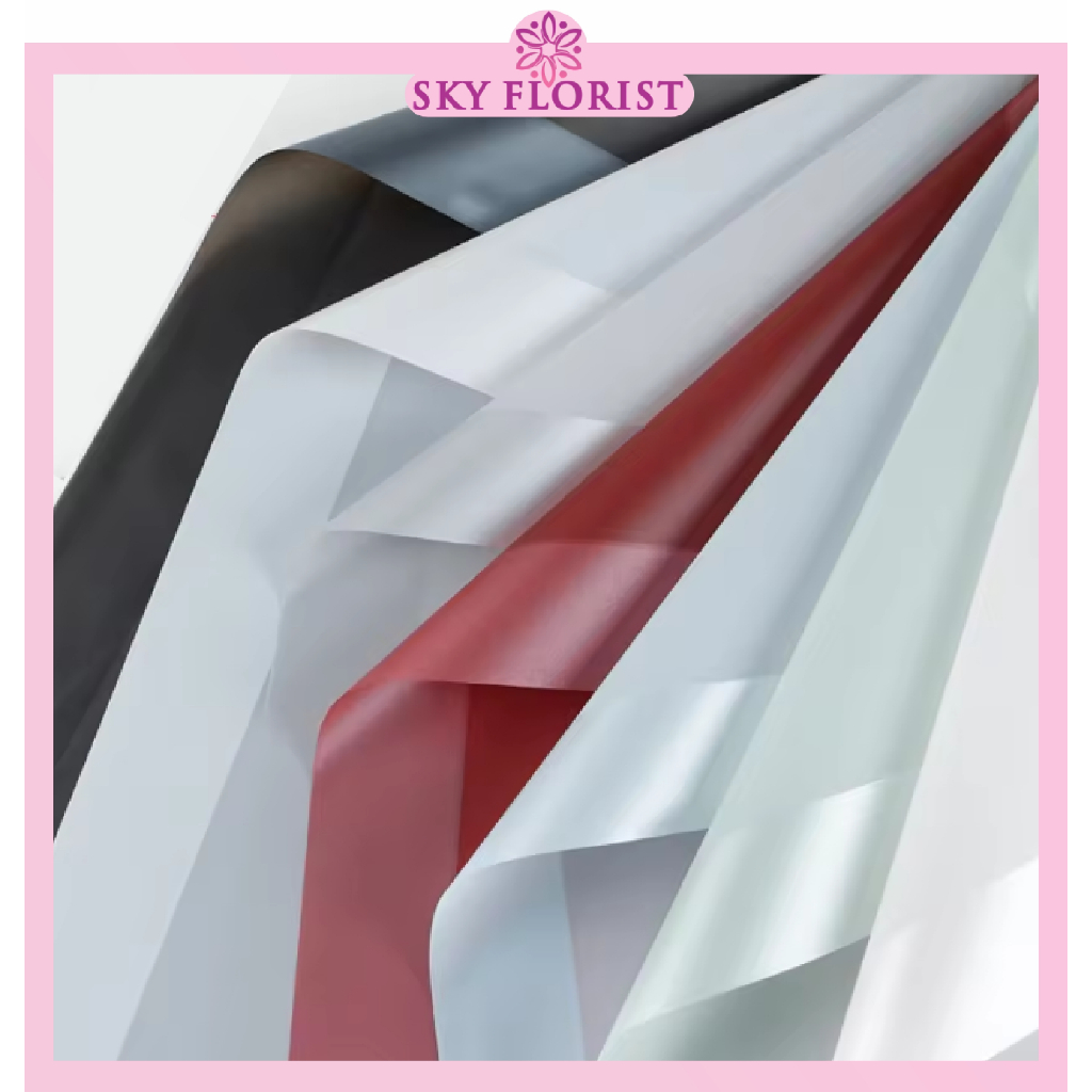 

Cellophane Flower Wrapping Big Line Color Kertas Buket Bunga Waterproof Ecer KB27