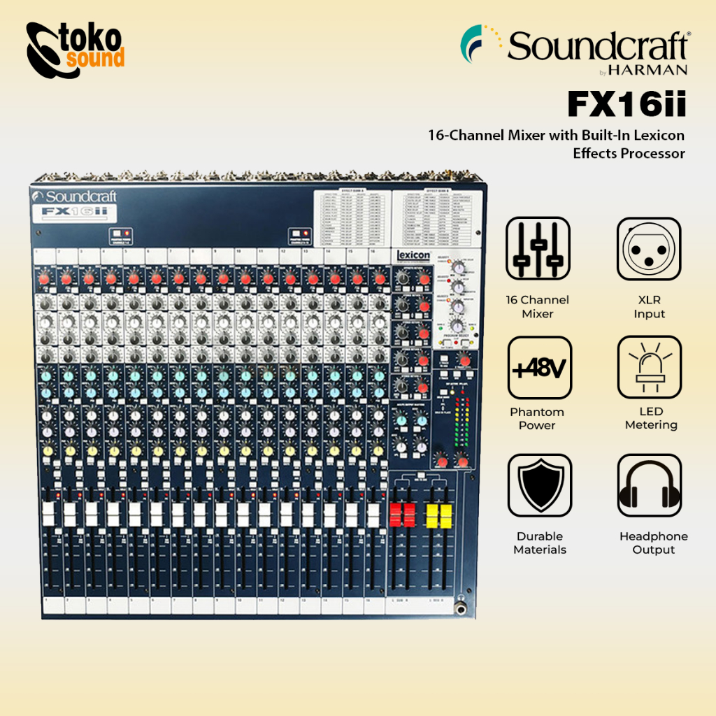 Soundcraft FX16ii 16-Channel Mixer with Built-In Lexicon Effects