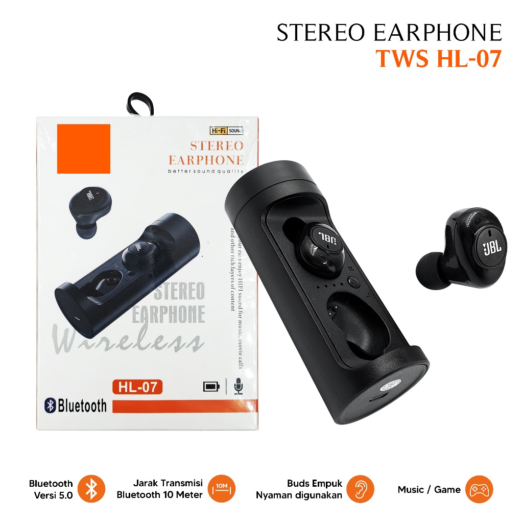 TWS Earphone Bluetooth Stereo HL-07 Headset Bluetooth Stereo Bass Headset Bluetooth Gaming