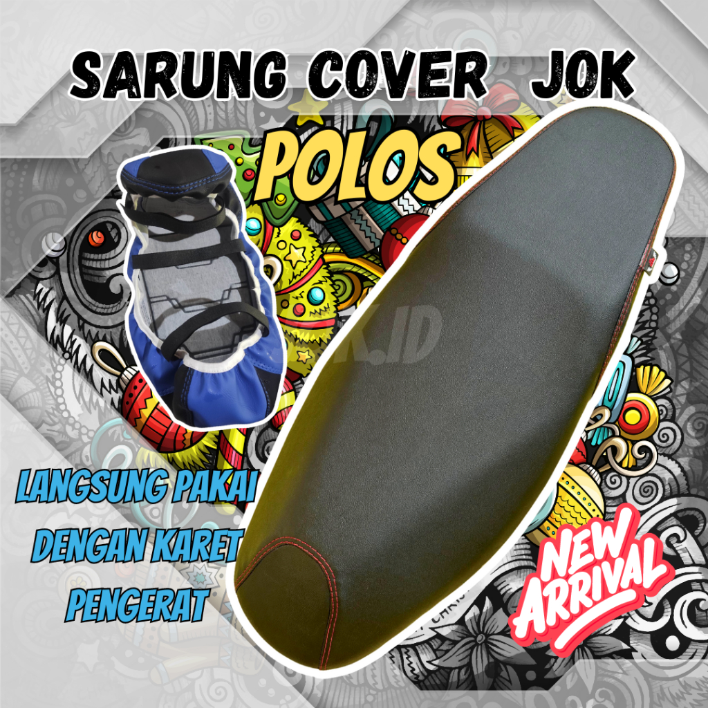 Cover Jok polos Amplas Kasar Pelindung Jok Motor (PAKAI KARET) Anti Ribet Variasi Jahit Benag Warna 