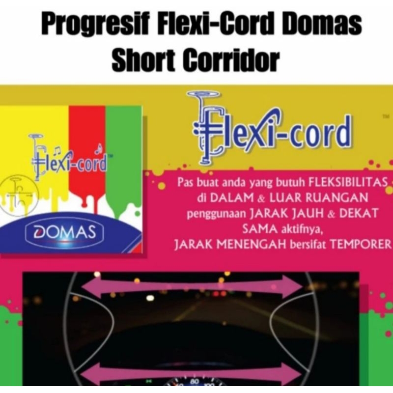 Lensa Kacamata Progresif Domas Flexi Short Corridor Tanpa Cylinder