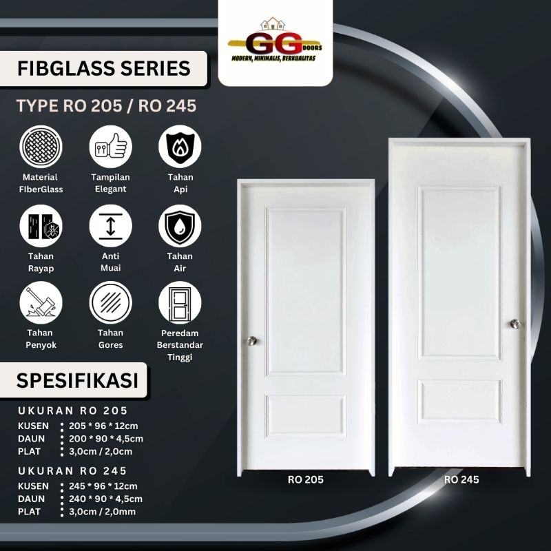 Pintu Fiberglass Premium GG-FIBGLASS
