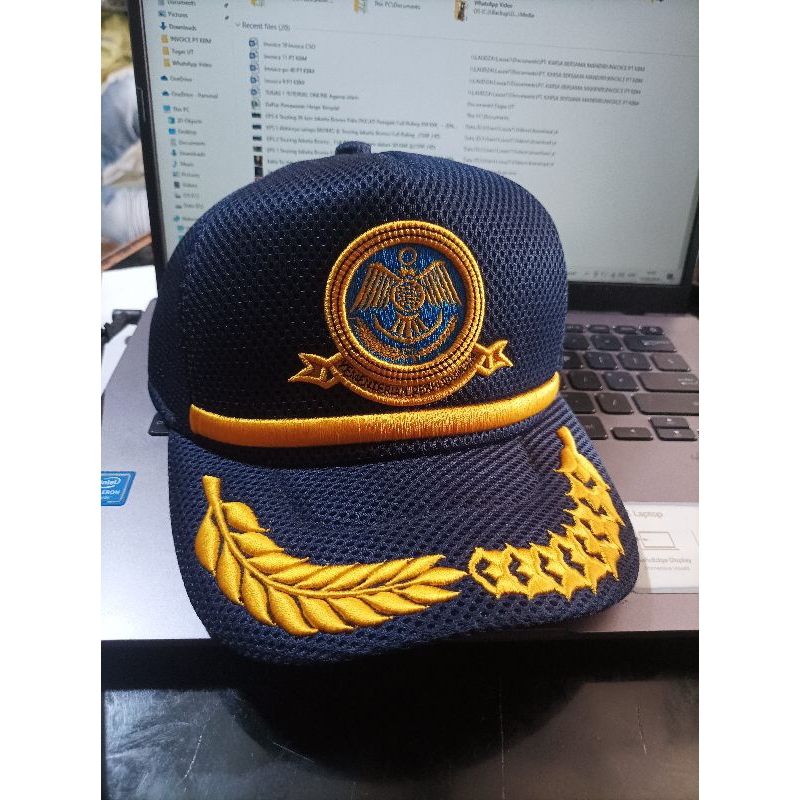 Topi Kemenhub- Topi Jaring Kemenhub list padi kapas