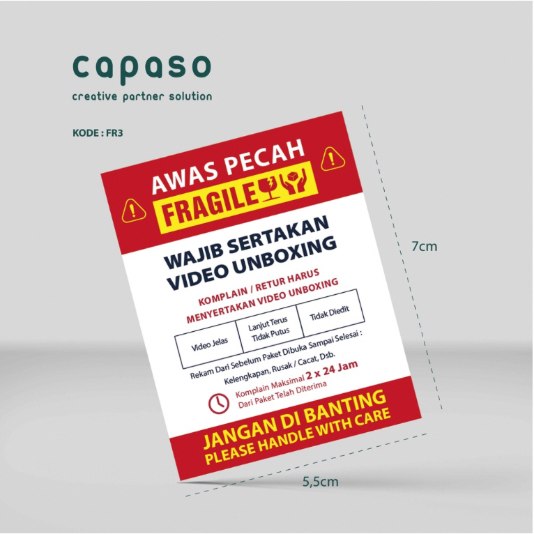 

Stiker Fragile / Sticker Fragile / Stiker Jangan Dibanting / Label Sticker