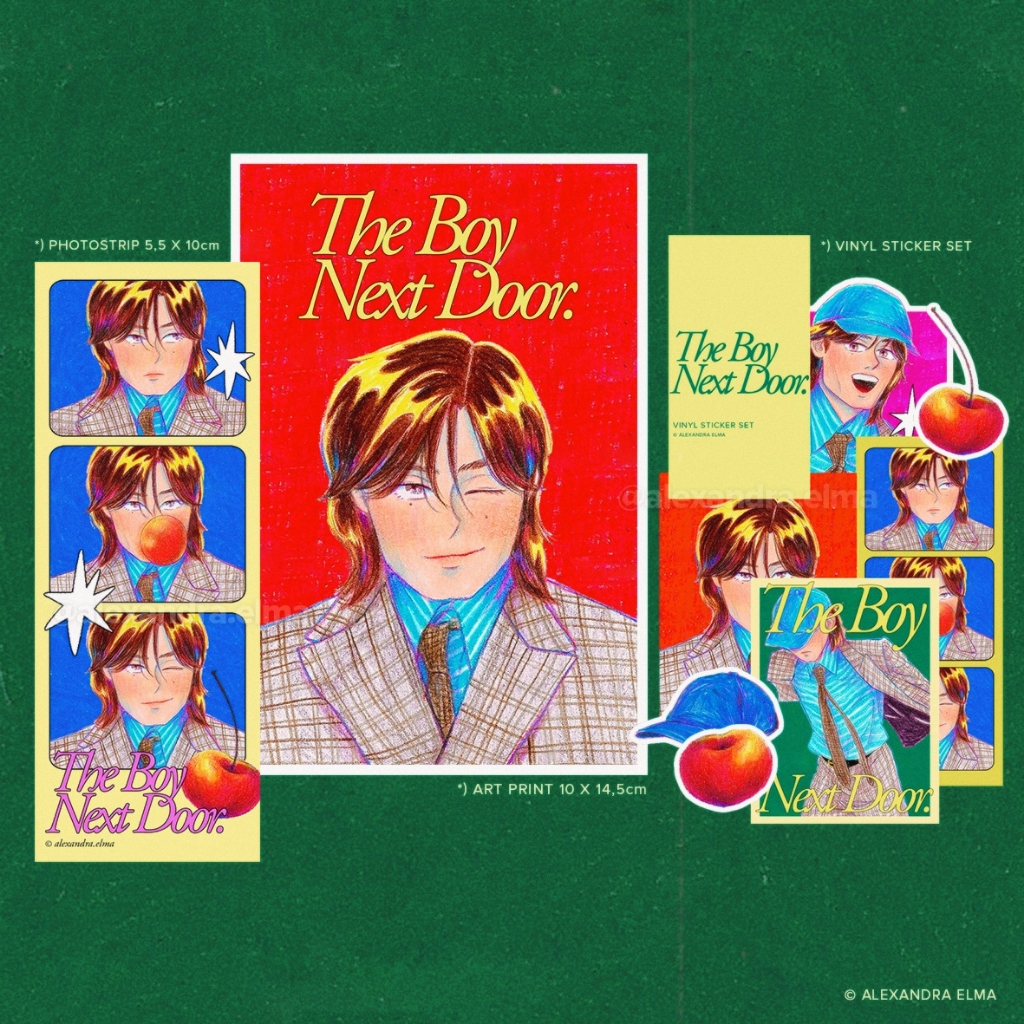 

THE BOY NEXT DOOR Art Prints Set vinyl sticker photostrip stickers print stiker poster