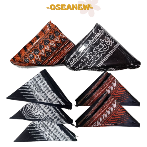 -Best Seller- UDENG KAIN SOLO SEGITIGA MOTIF BATIK / Udeng Solo Jawa Tengah/Udeng Slayer Kain Batik