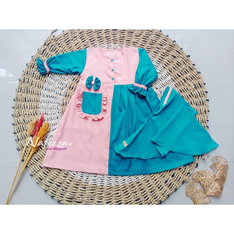 Seragam TPA Anak Setelan Gamis Koko Kemeja Tunik Set TPQ Kemeja