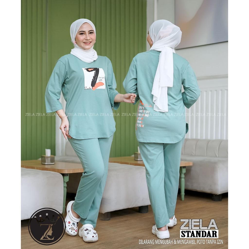 ONE SET OVAL PANJANG  ZIELA MOM COTTON COMBED STANDAR JUMBO TERBARU