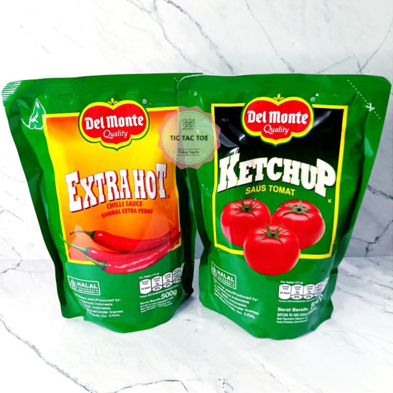 

Saus Sambal/Saus Pedas/Saus Tomat/Saus Extra Pedas Del monte Extra Hot 500gr/Saus Sambal Delmonte