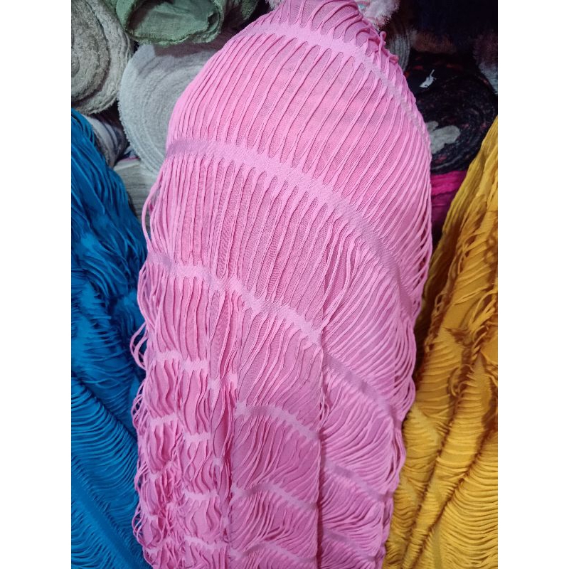 kain bahan kaos  Babat rumbai Stretch/kain garment/harga per setengah meter