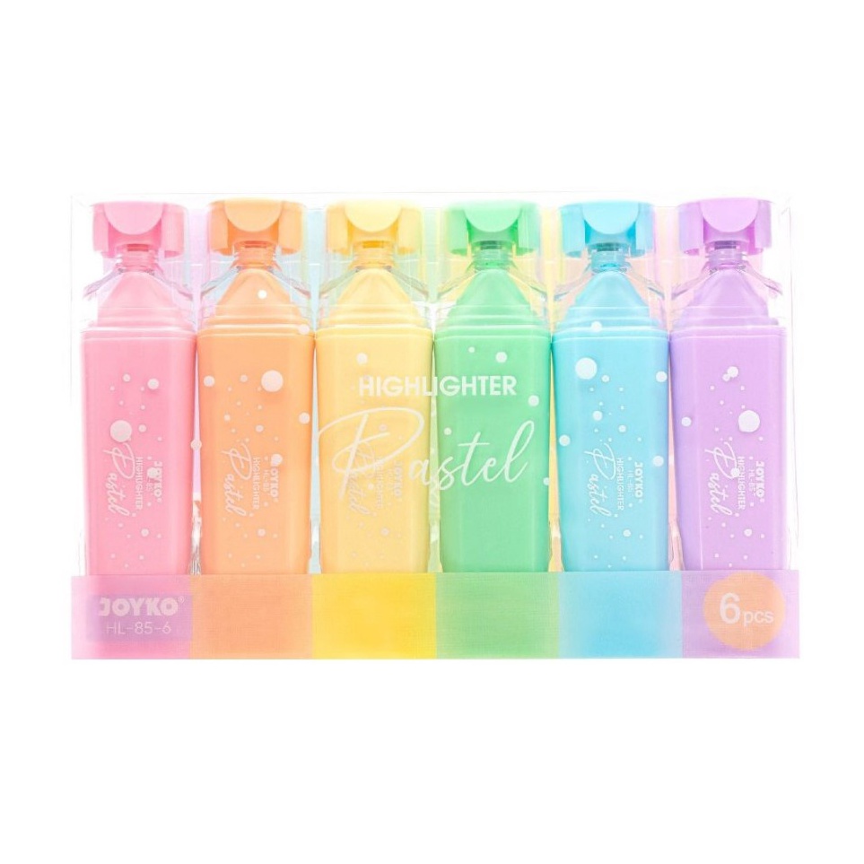 

KODE V6P SET Highlighter Penanda 6 Warna Soft Pastel Joyko HL856 MURAH