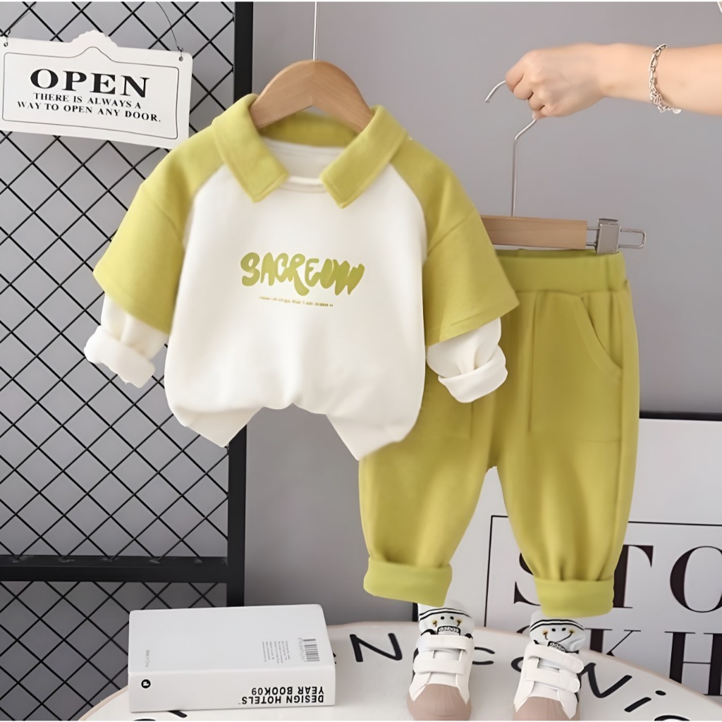 SETELAN SWEATER ANAK BAJU ANAK COWOK SETELAN SWEATER TONRES USIA 1-5 TAHUN ATASAN BAJU ANAK COWOK
