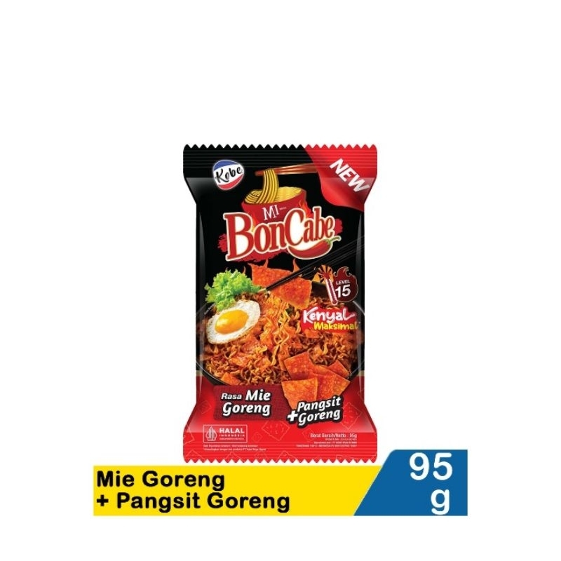 

Kobe Mie Goreng Boncabe Level 15 + PangsitGoreng 95G